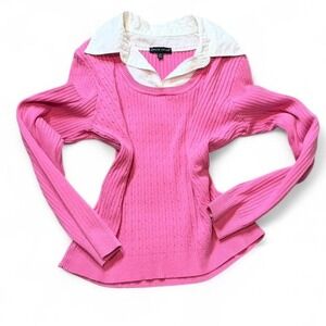 Vintage 90's Layered Look Cable Sweater